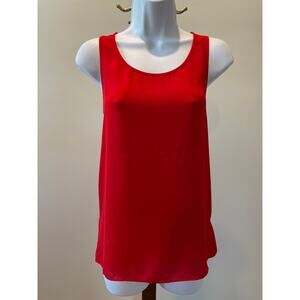 Express Sheer Split‑Back Sleeveless Top – Size S